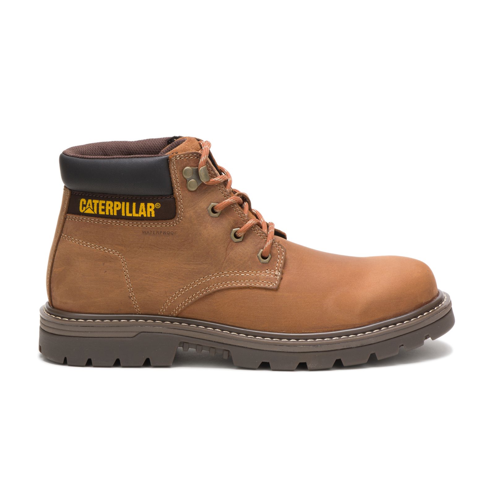 Caterpillar Outbase Waterproof - Mens Work Boots - Brown - NZ (103DCJPEV)